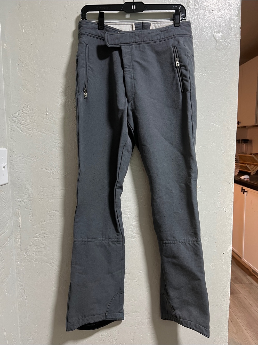 Bogner Ski/Snowboarding Pants Zipper Leg gray wool blend size 26